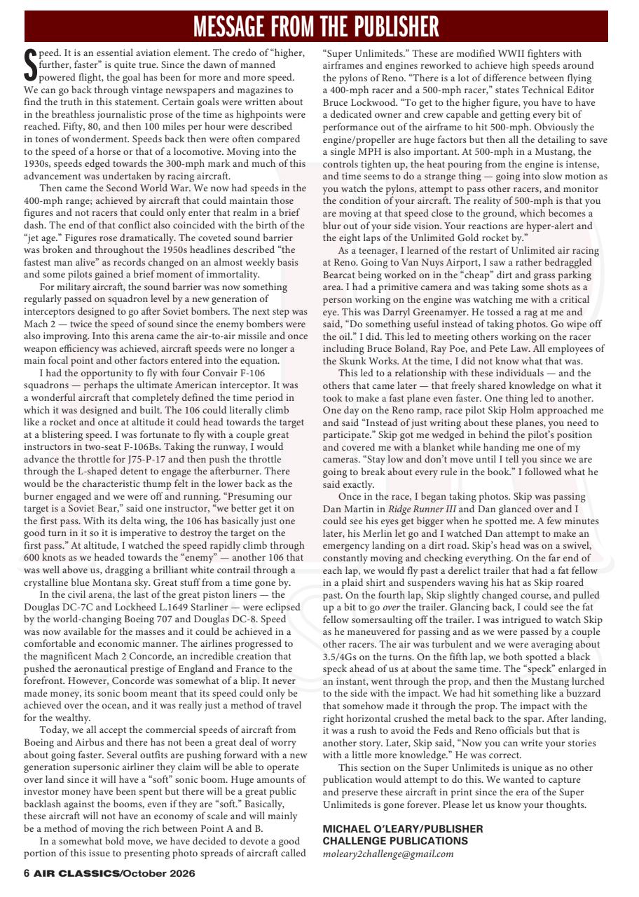 Air Classics - Where History Flies Preview Pages