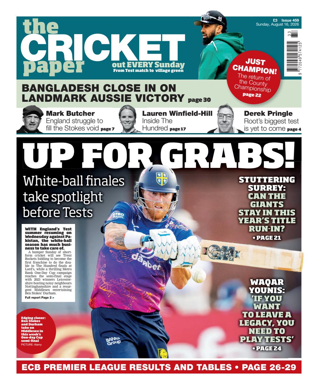The Cricket Paper Preview Pages