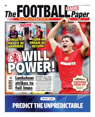 The Football League Paper issue 16th August 2026