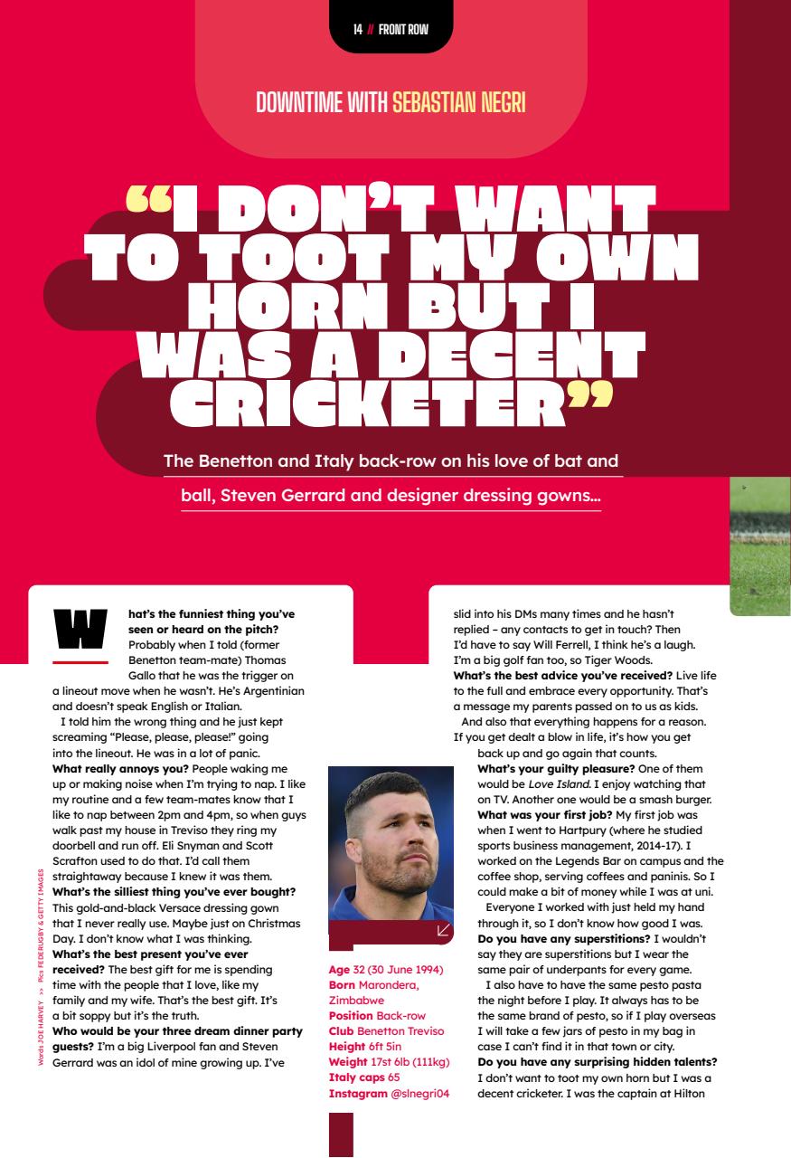 Rugby World Preview Pages