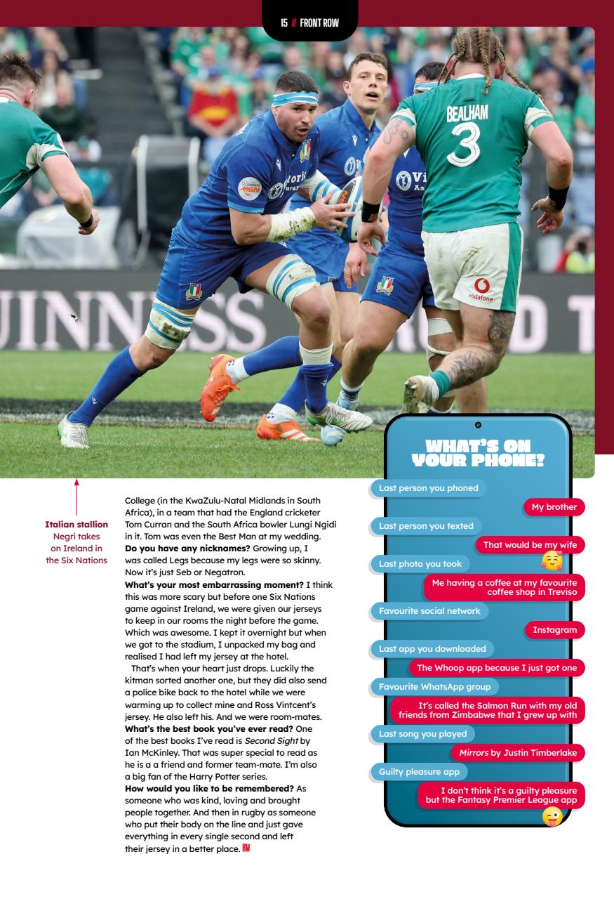 Rugby World Preview Pages