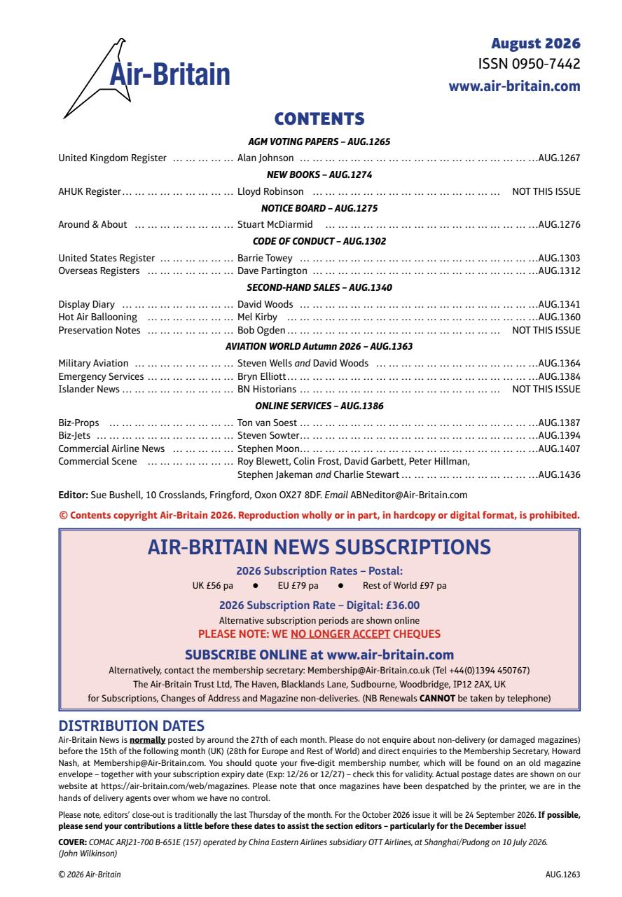 Air Britain News Preview Pages