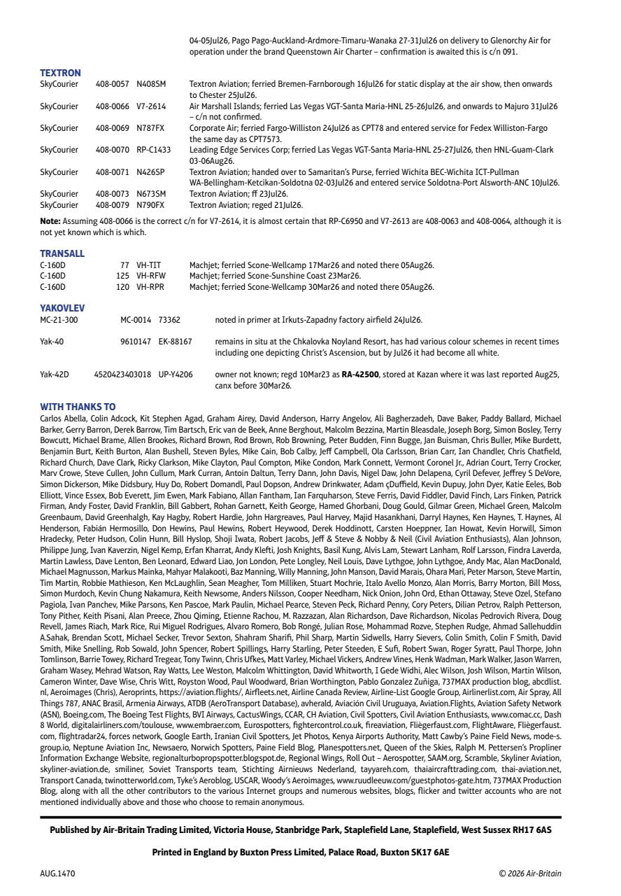 Air Britain News Preview Pages