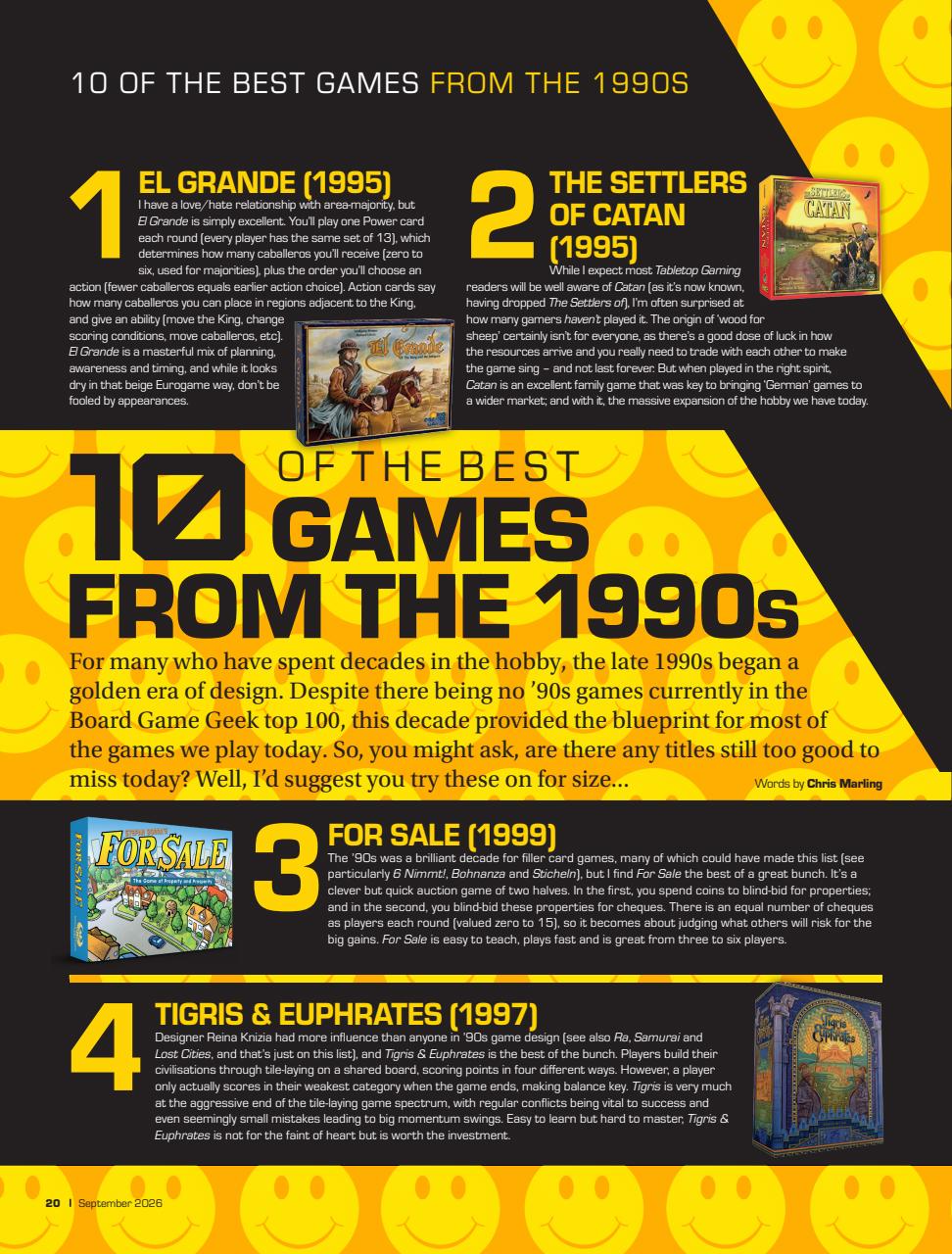 Tabletop Gaming Preview Pages