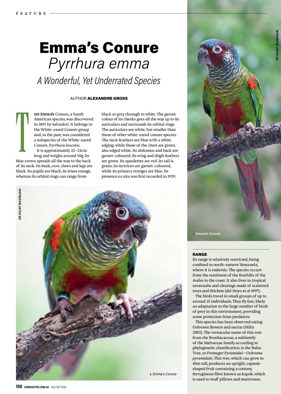Australian Birdkeeper Magazine Preview Pages