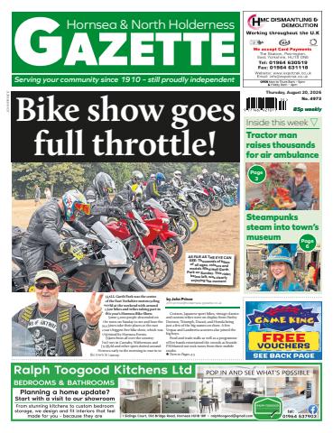 Hornsea Gazette August 20, 2026 issue Hornsea Gazette August 20, 2026