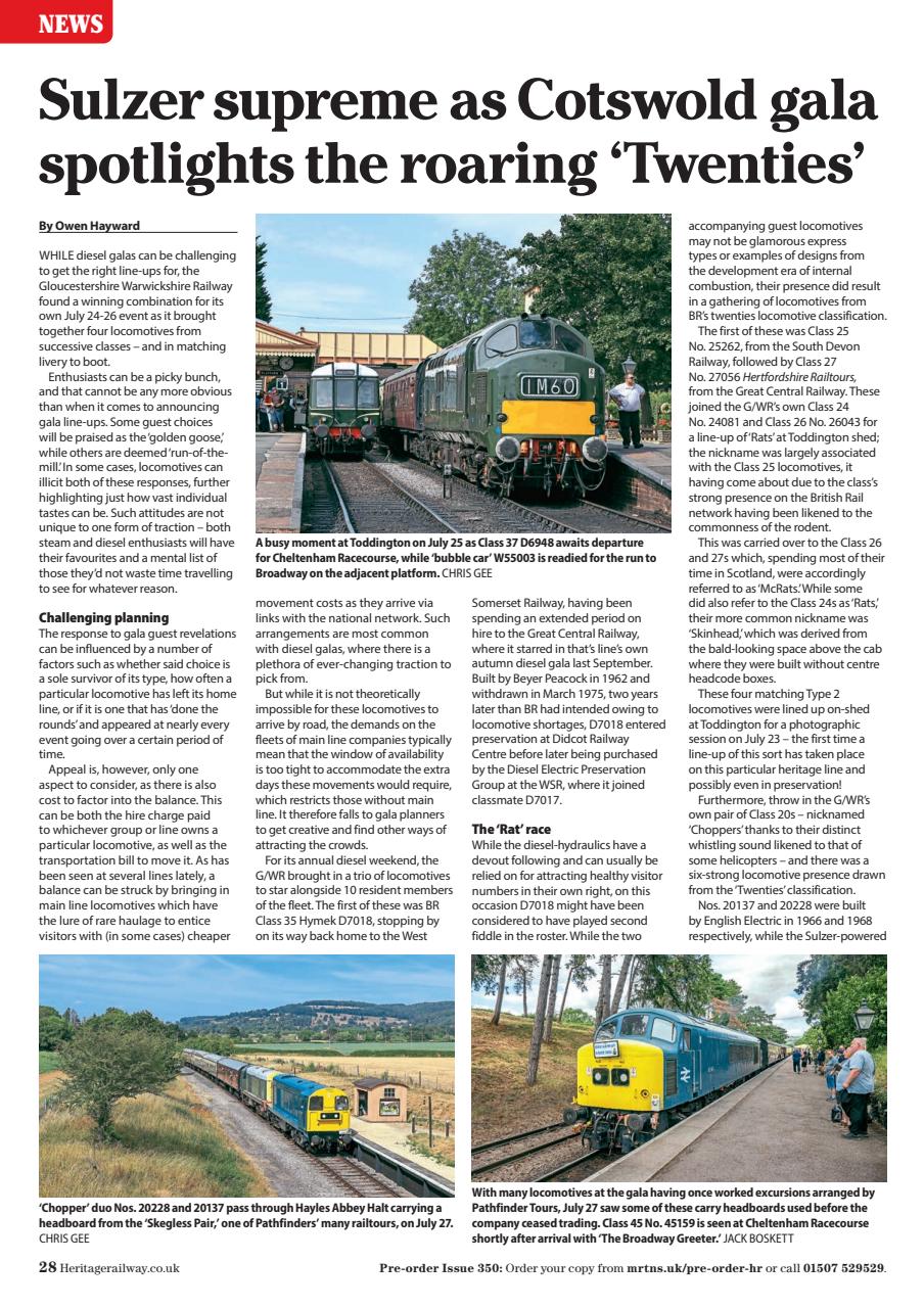Heritage Railway Preview Pages