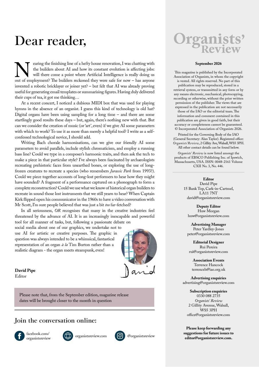 Organists' Review Preview Pages