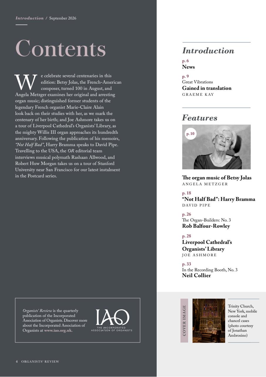 Organists' Review Preview Pages