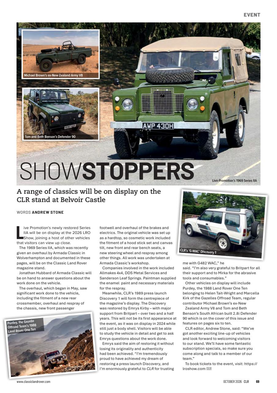 Classic Land Rover Magazine Preview Pages