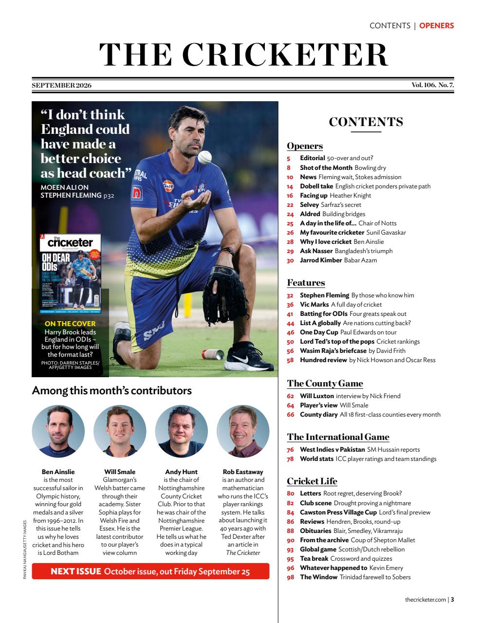 The Cricketer Magazine Preview Pages