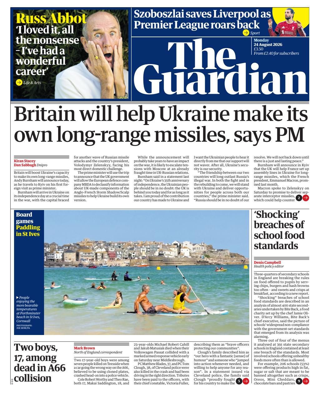 The Guardian Newspaper Preview Pages