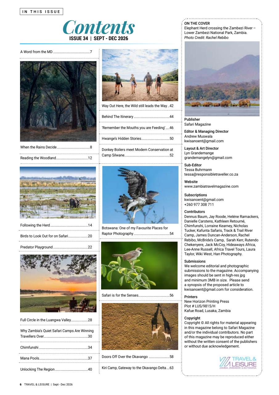 Travel & Leisure Zambia & Zimbabwe Preview Pages