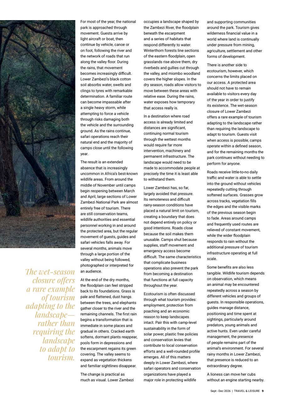 Travel & Leisure Zambia & Zimbabwe Preview Pages