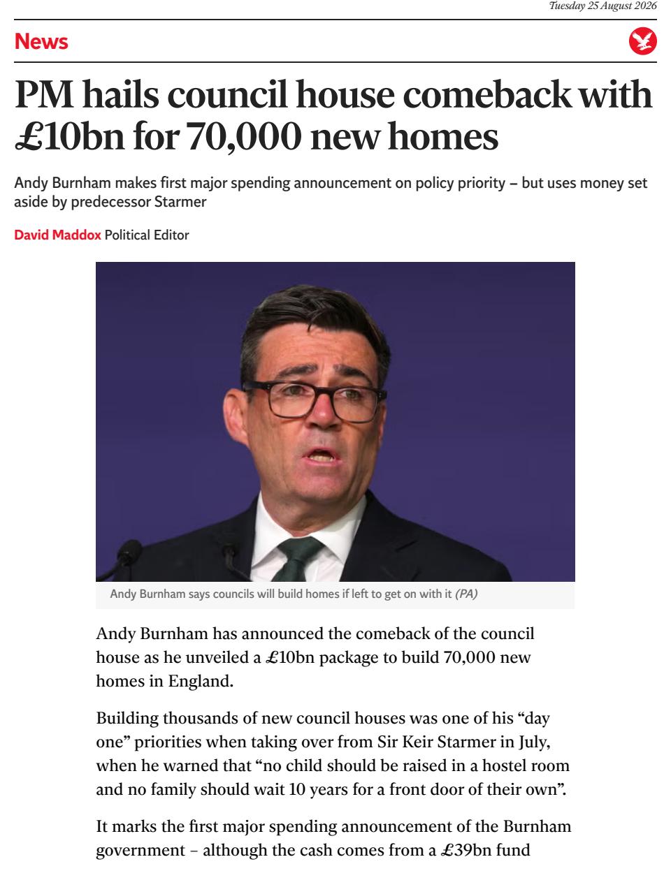 The Independent Daily Edition Newspaper Preview Pages