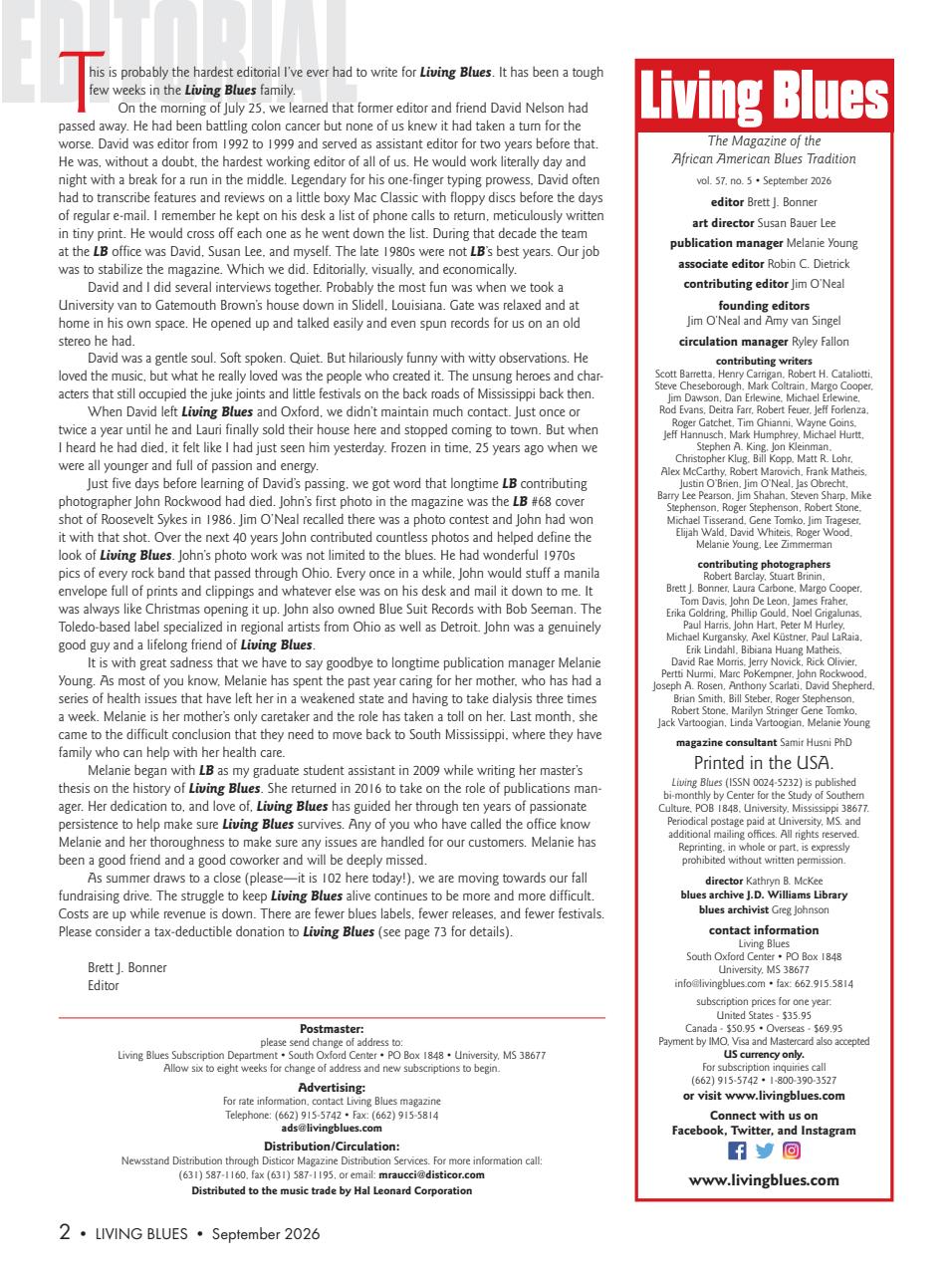 Living Blues Preview Pages