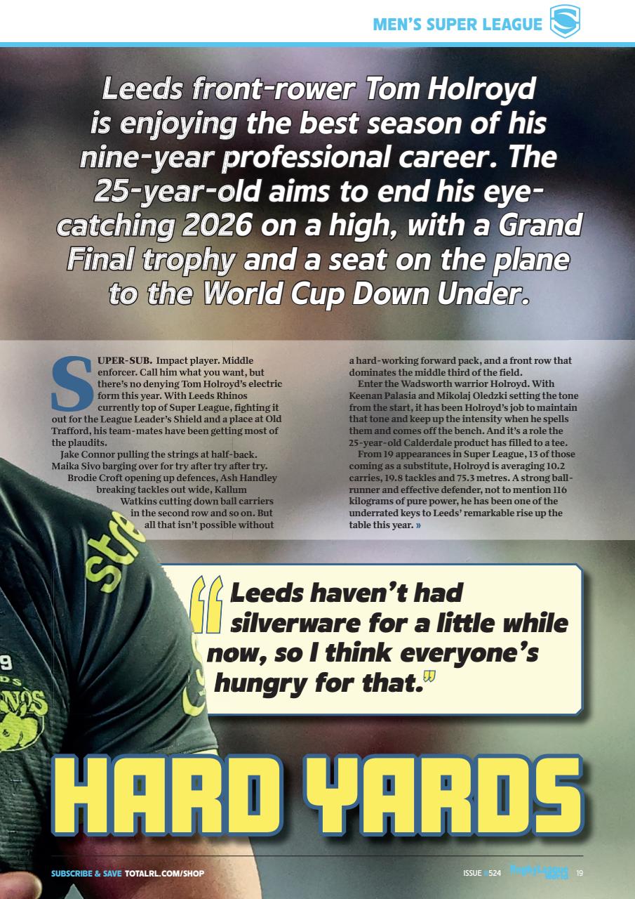 Rugby League World Preview Pages