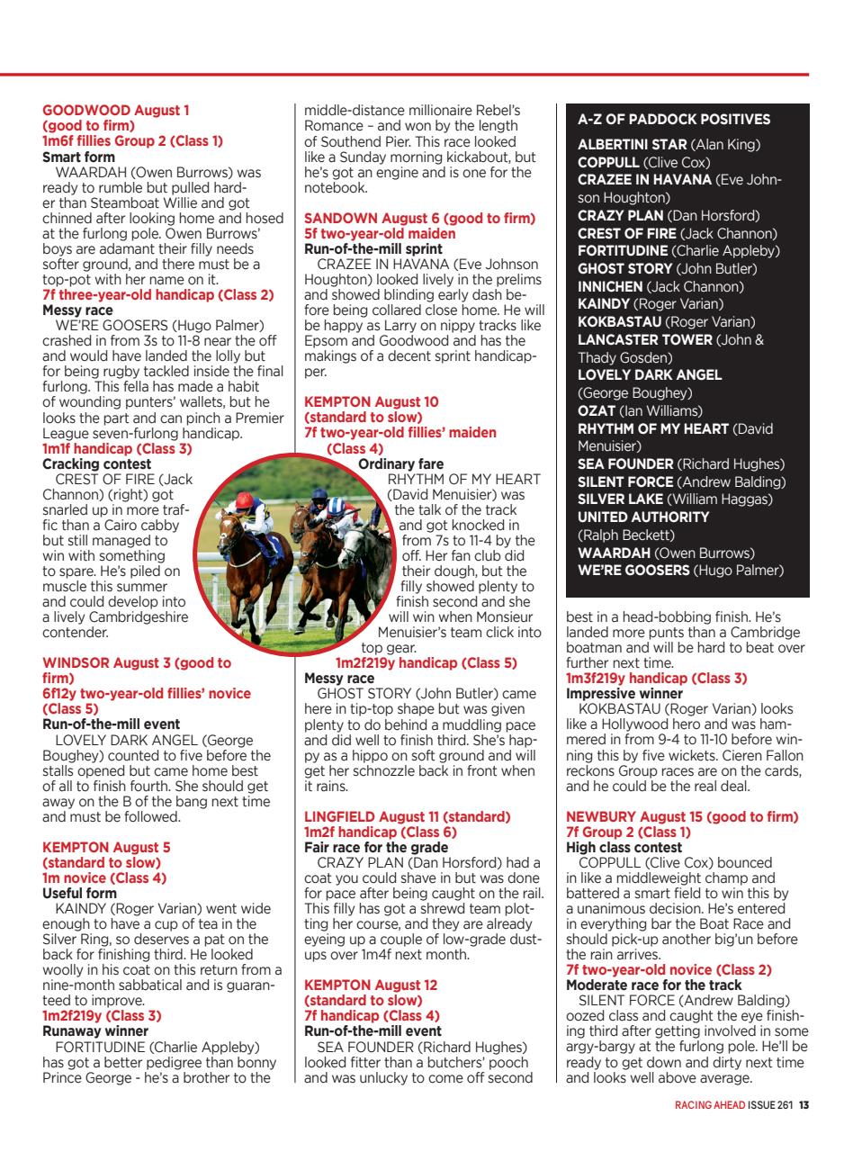 Racing Ahead Preview Pages