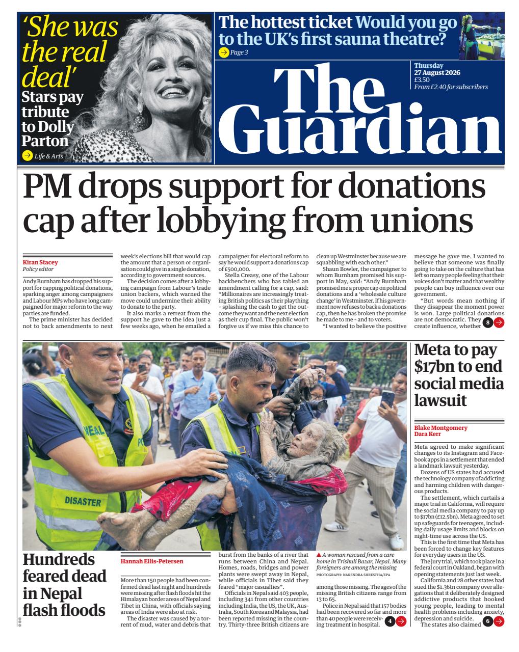 The Guardian Newspaper Preview Pages