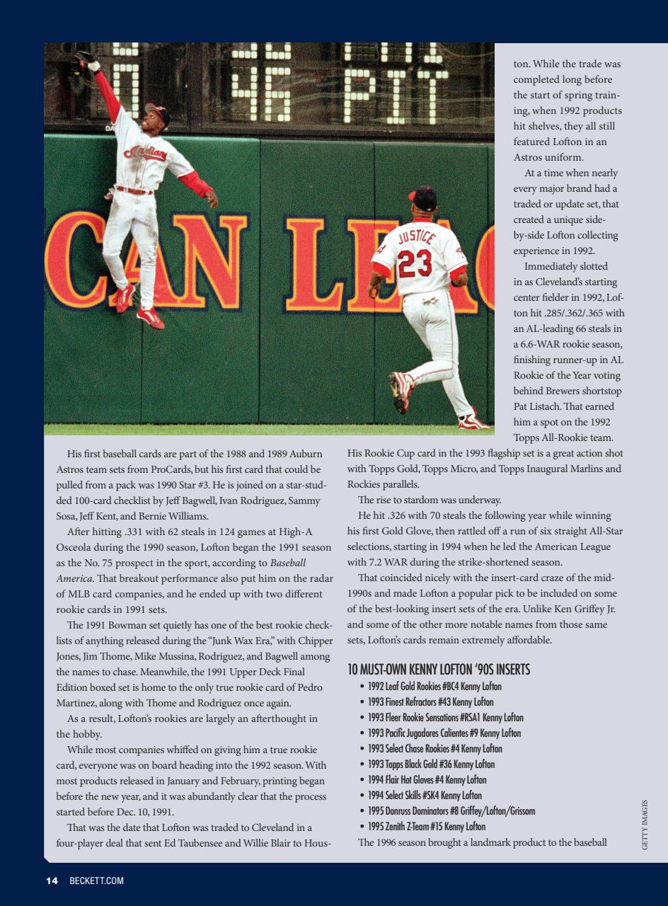 Beckett Baseball Magazine Preview Pages