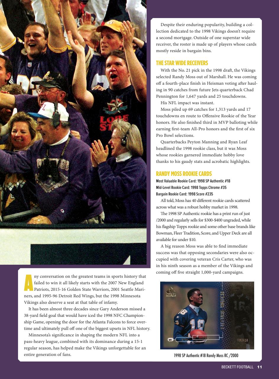 Beckett Football Magazine Preview Pages