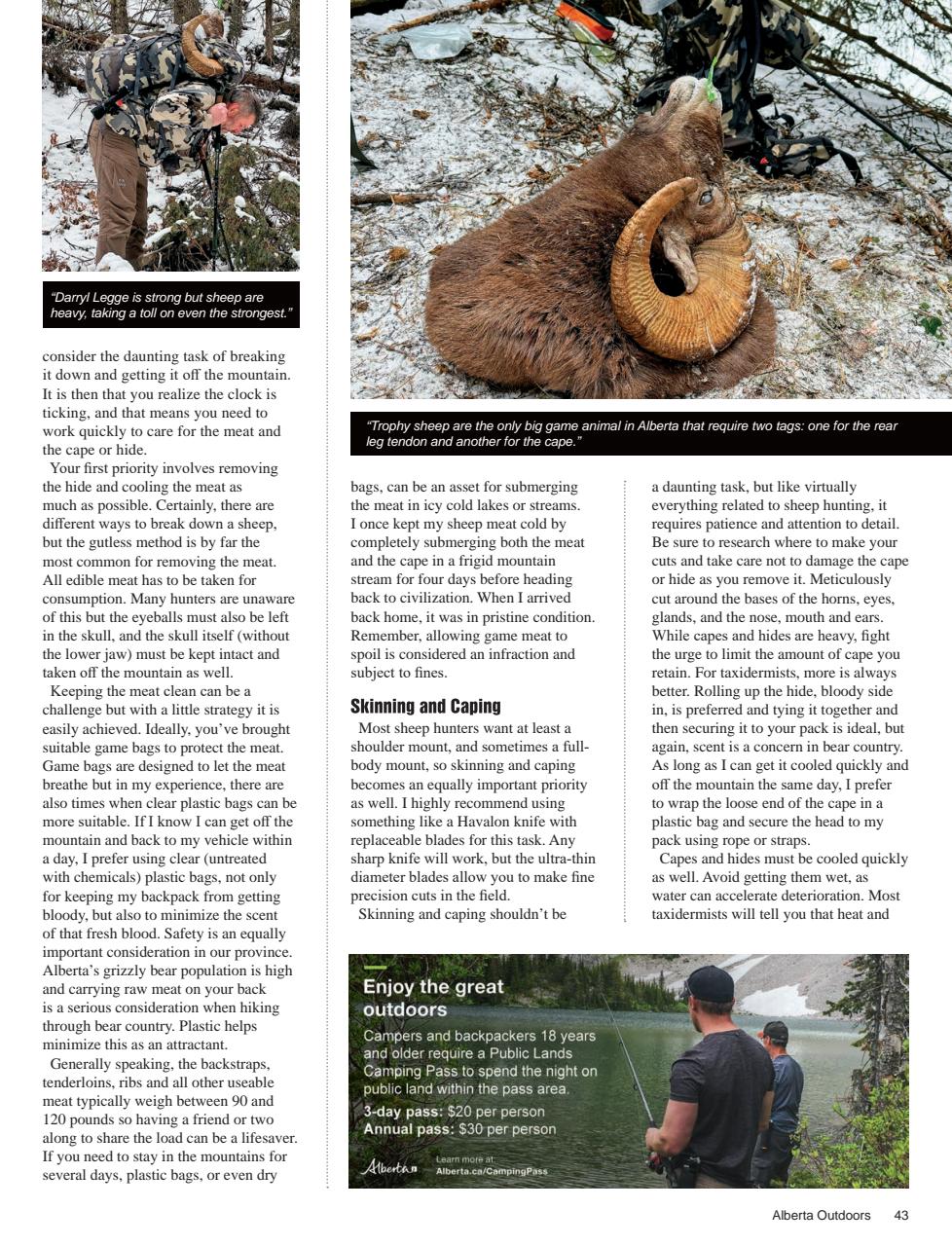 Alberta Outdoors Preview Pages