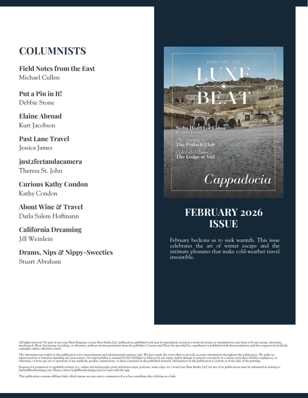 Luxe Beat Magazine  Preview Pages