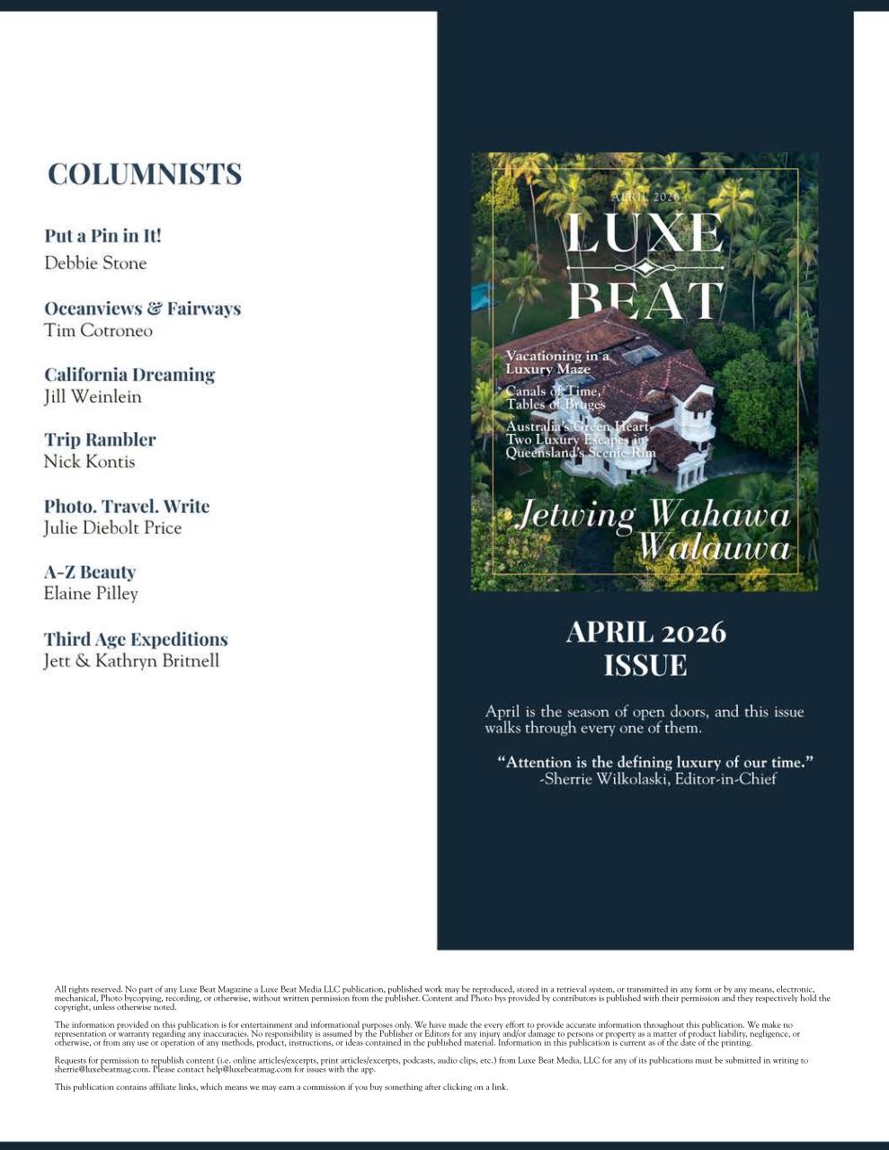 Luxe Beat Magazine  Preview Pages