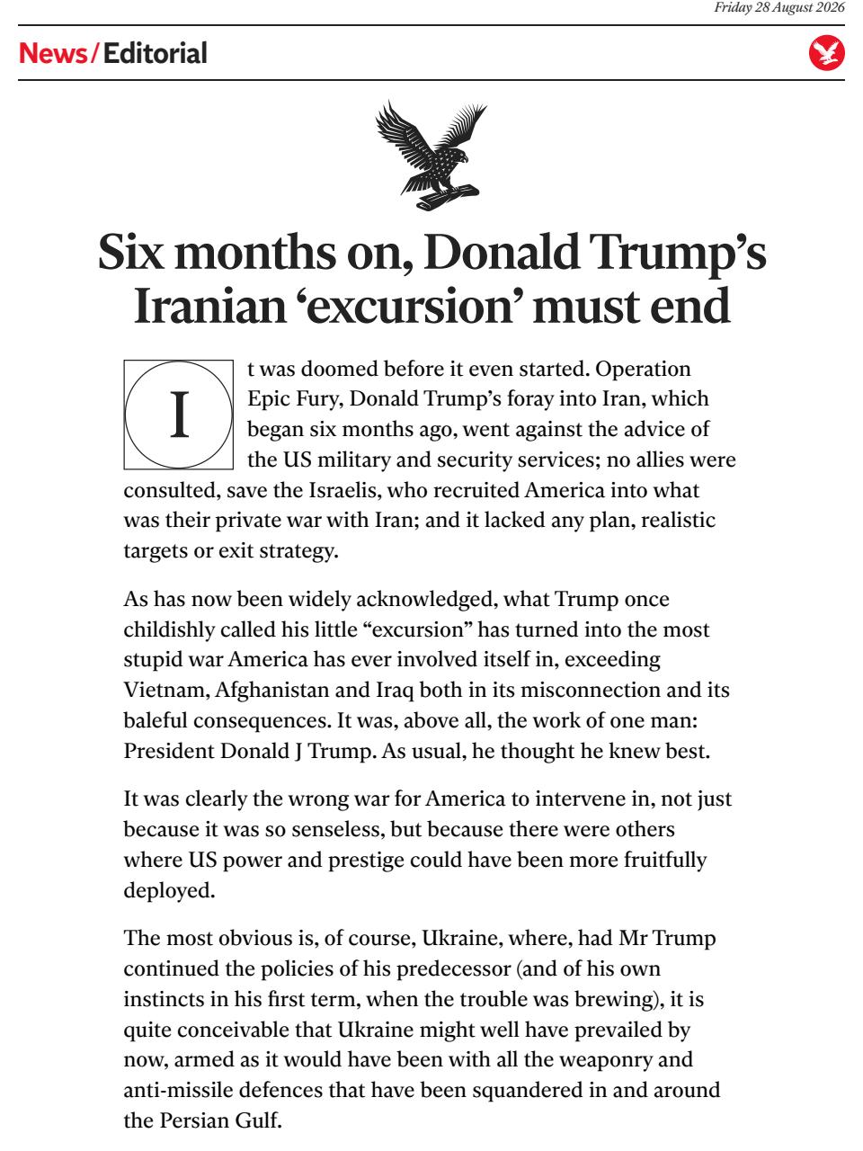 The Independent Daily Edition Newspaper Preview Pages