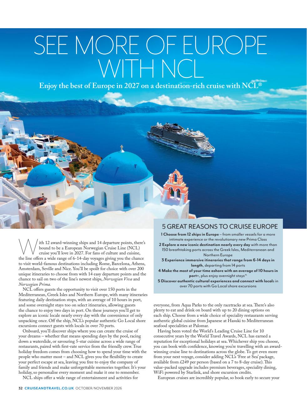 Cruise & Travel Preview Pages