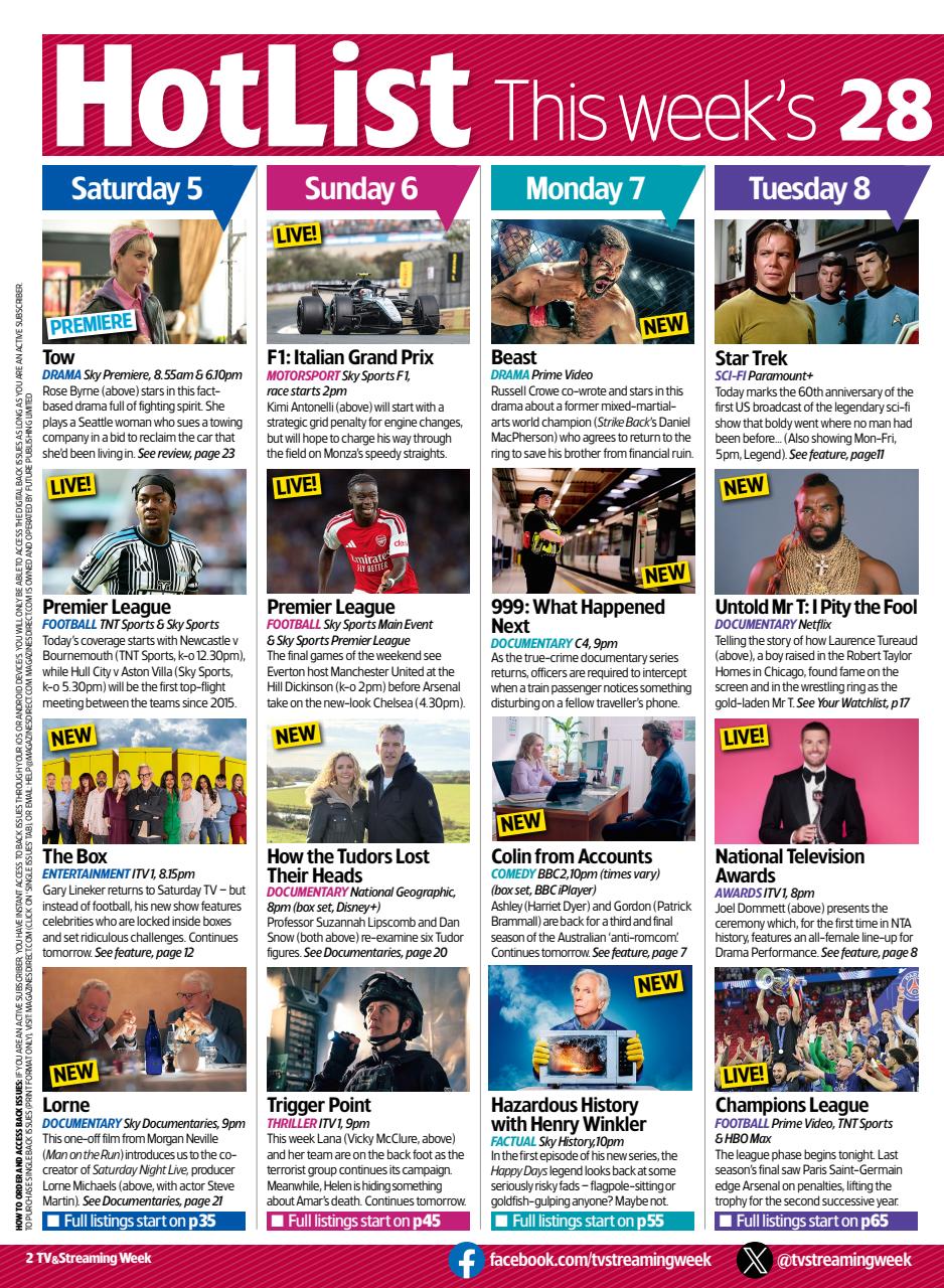 TV & Satellite Week Preview Pages