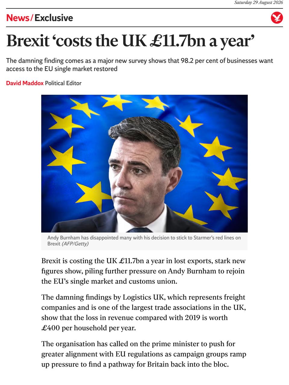 The Independent Daily Edition Newspaper Preview Pages