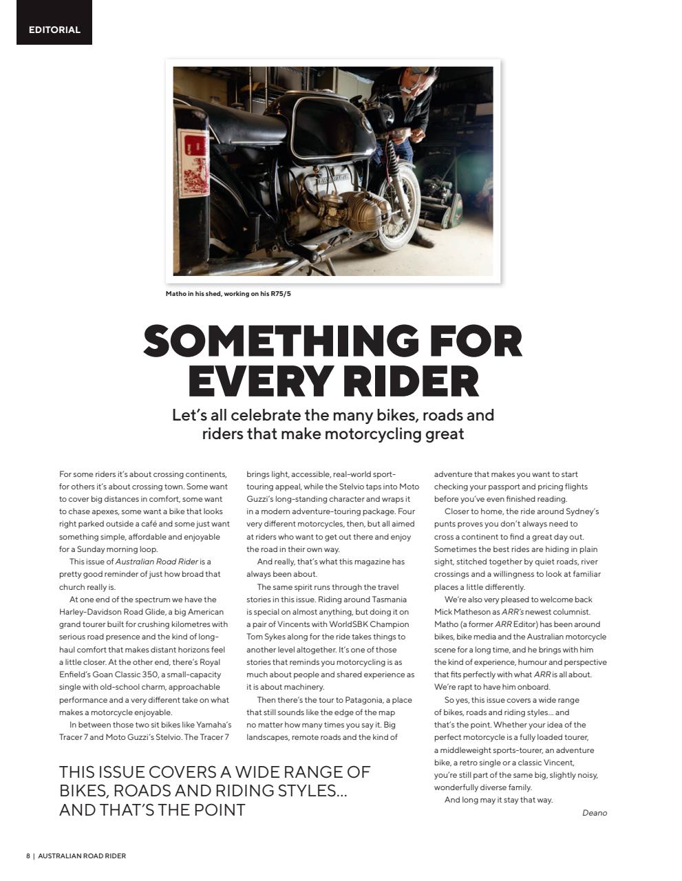 Australian Road Rider Preview Pages