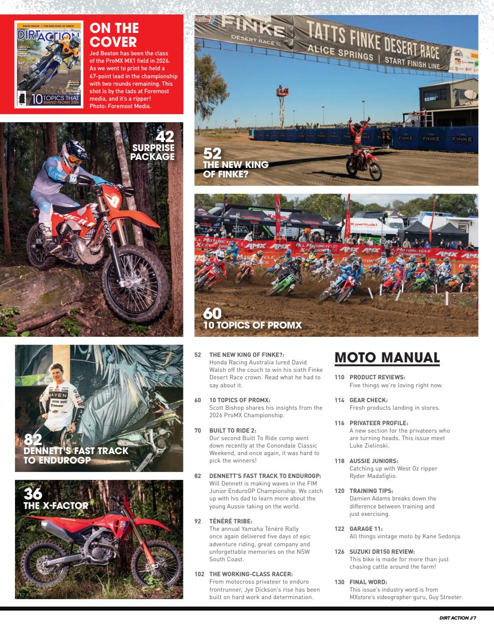 Dirt Action Preview Pages