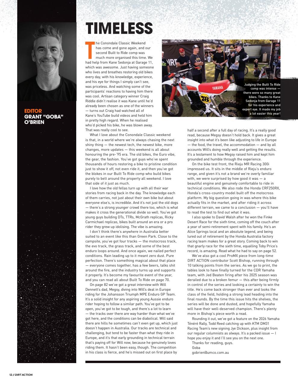 Dirt Action Preview Pages
