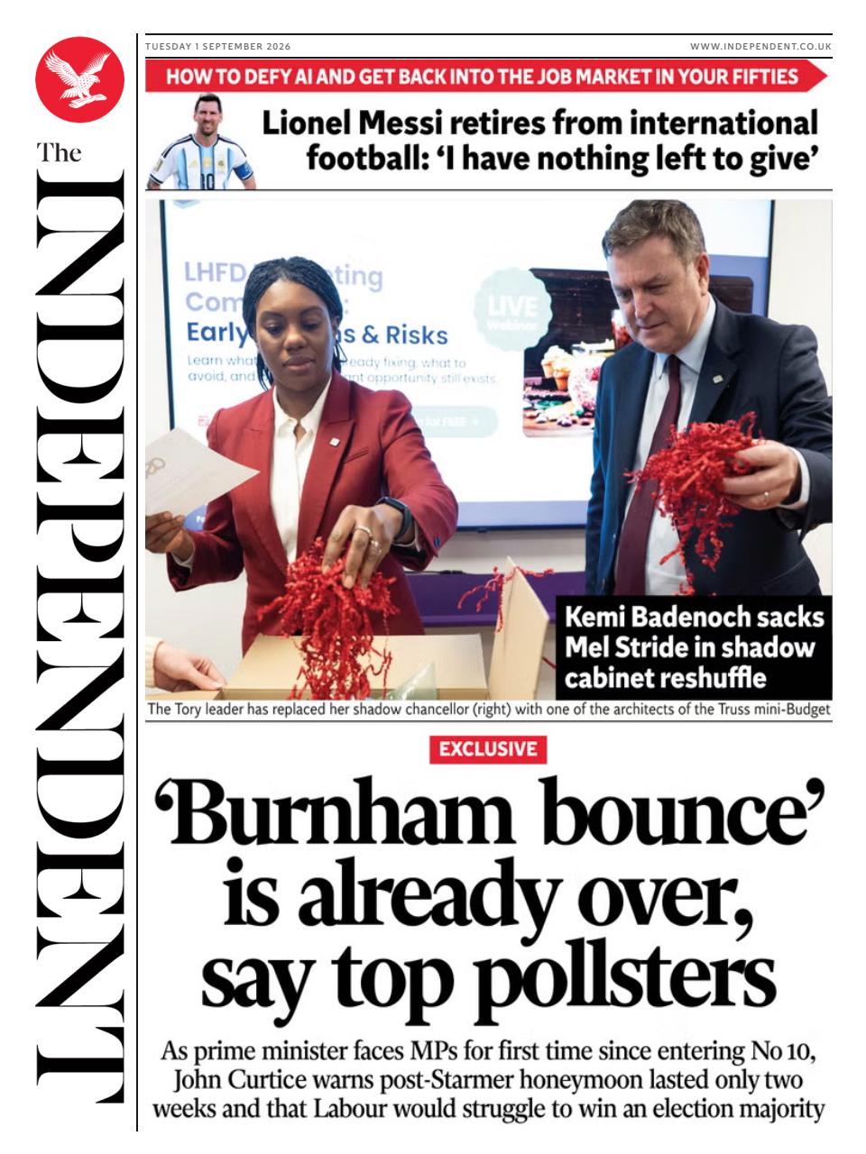 The Independent Daily Edition Newspaper Preview Pages