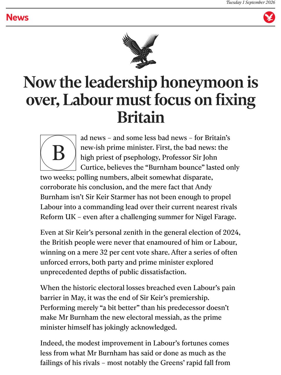 The Independent Daily Edition Newspaper Preview Pages