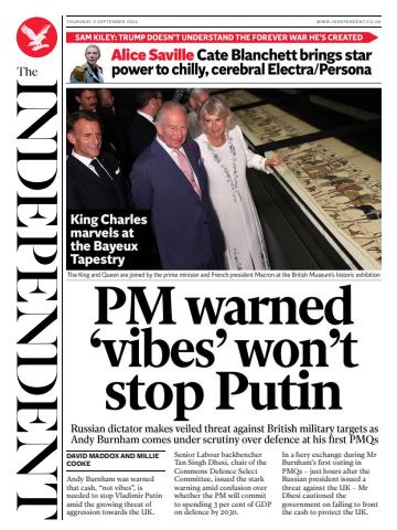 The Independent Daily Edition Newspaper issue Thursday, 03 September 2026