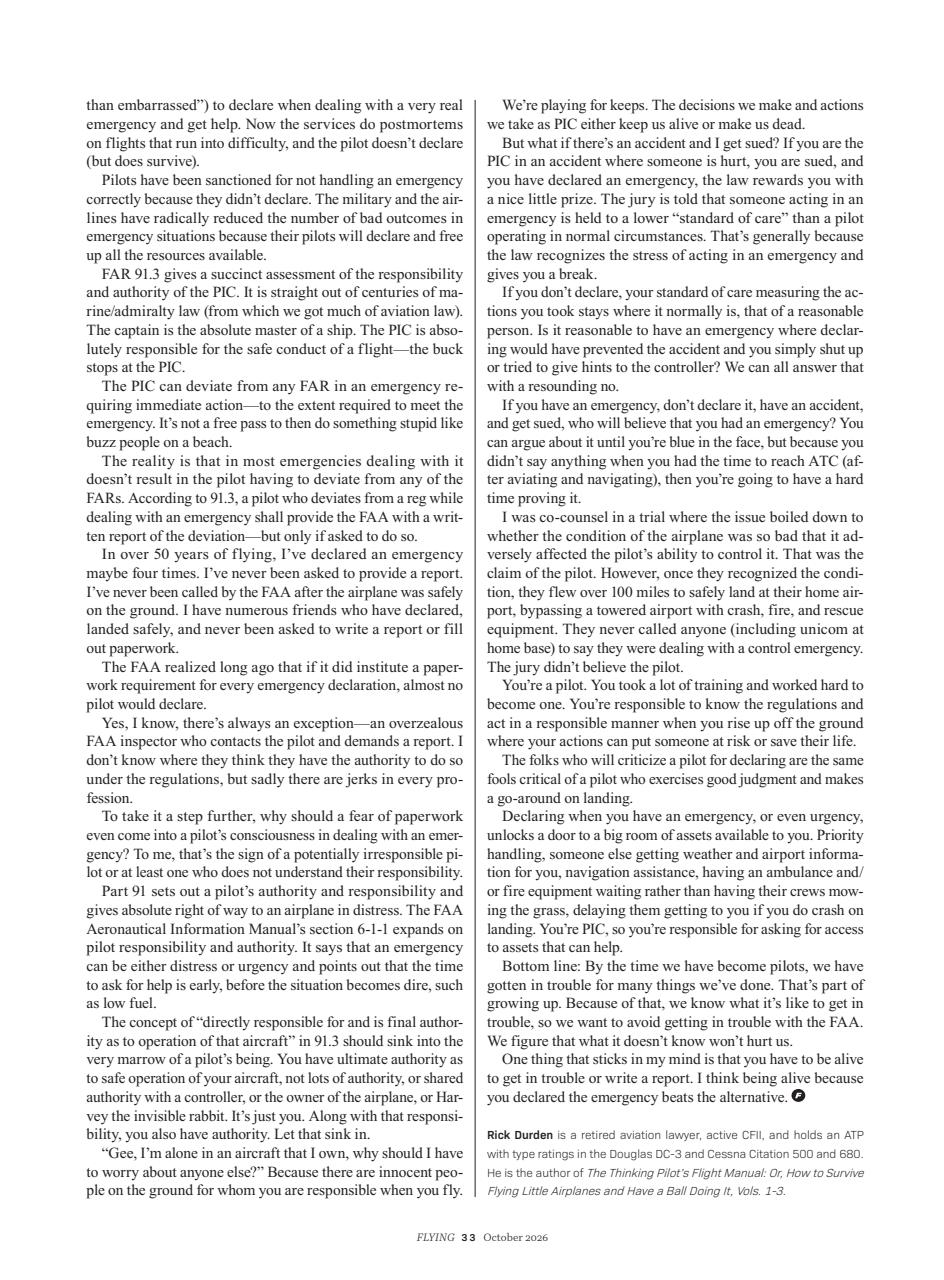 FLYING Magazine Preview Pages