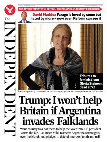 The Independent Daily Edition Newspaper issue Friday, 04 September 2026