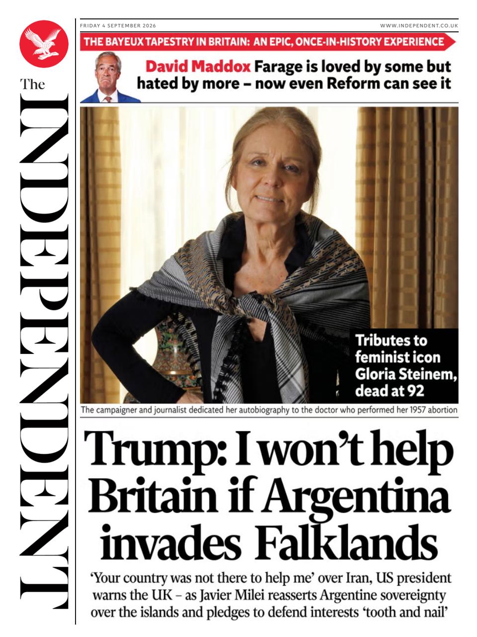 The Independent Daily Edition Newspaper Preview Pages