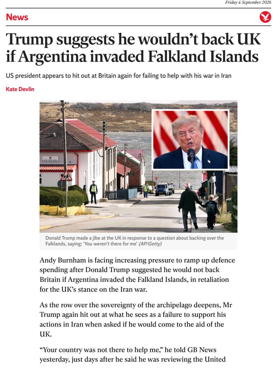The Independent Daily Edition Newspaper Preview Pages