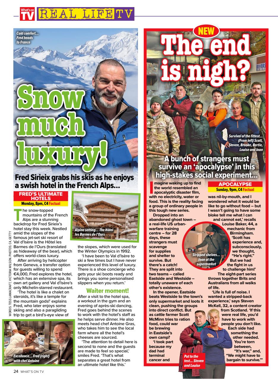 What's on TV Preview Pages