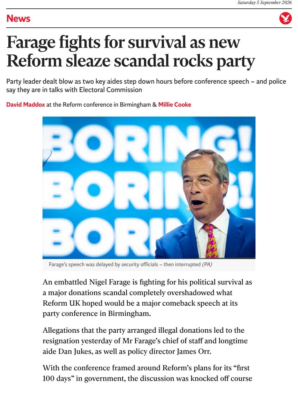 The Independent Daily Edition Newspaper Preview Pages