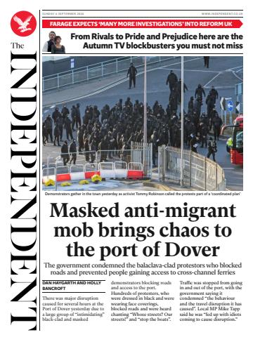 The Independent Daily Edition Newspaper issue Sunday, 06 September 2026