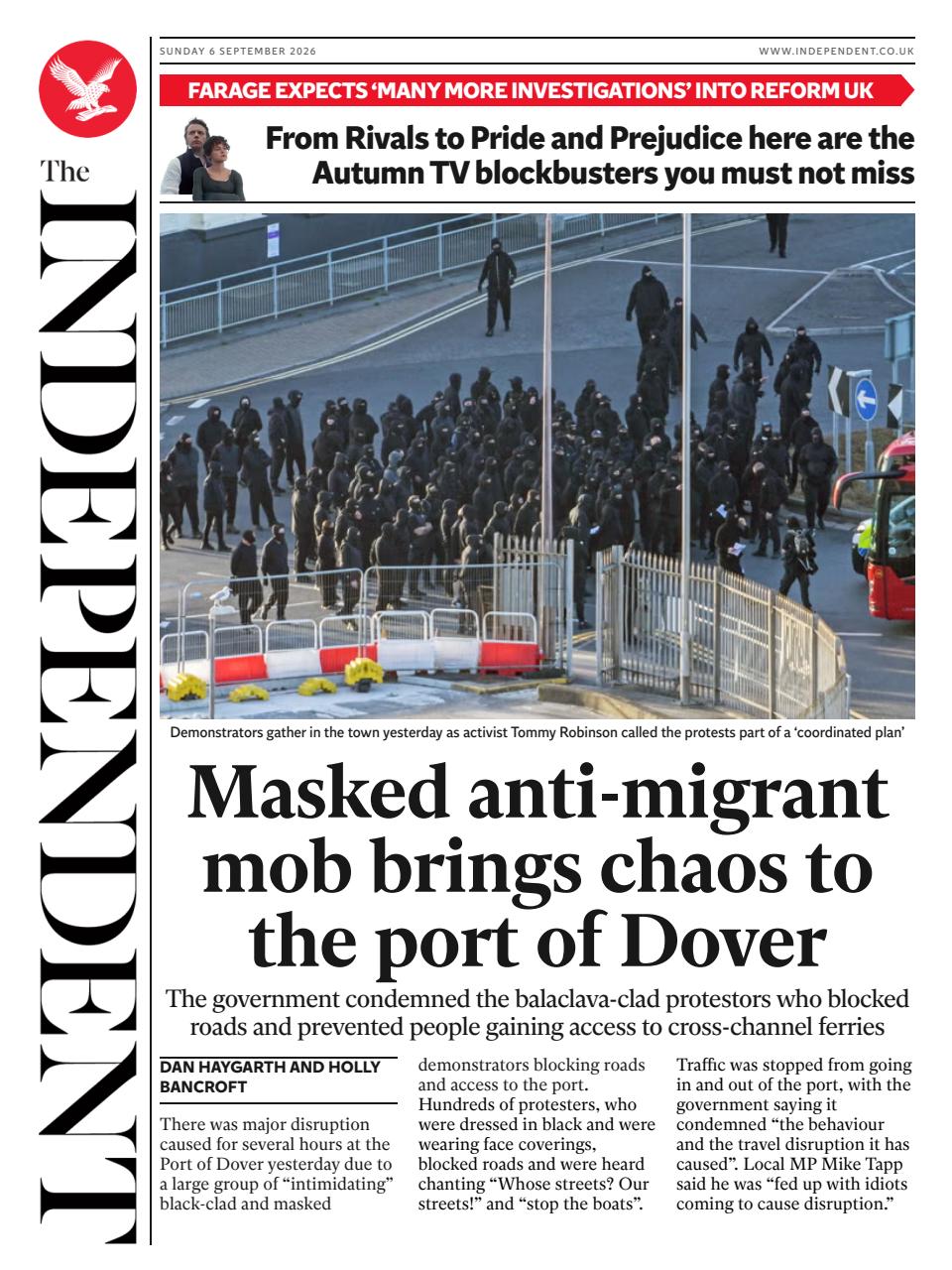 The Independent Daily Edition Newspaper Preview Pages