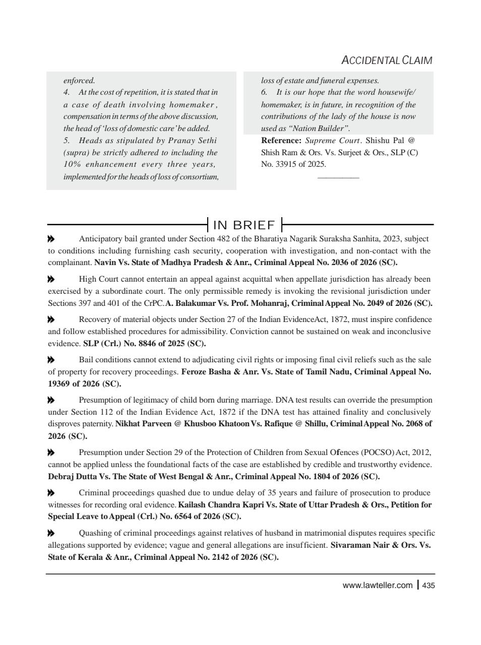 Lawteller – A Legal Awareness Magazine Preview Pages