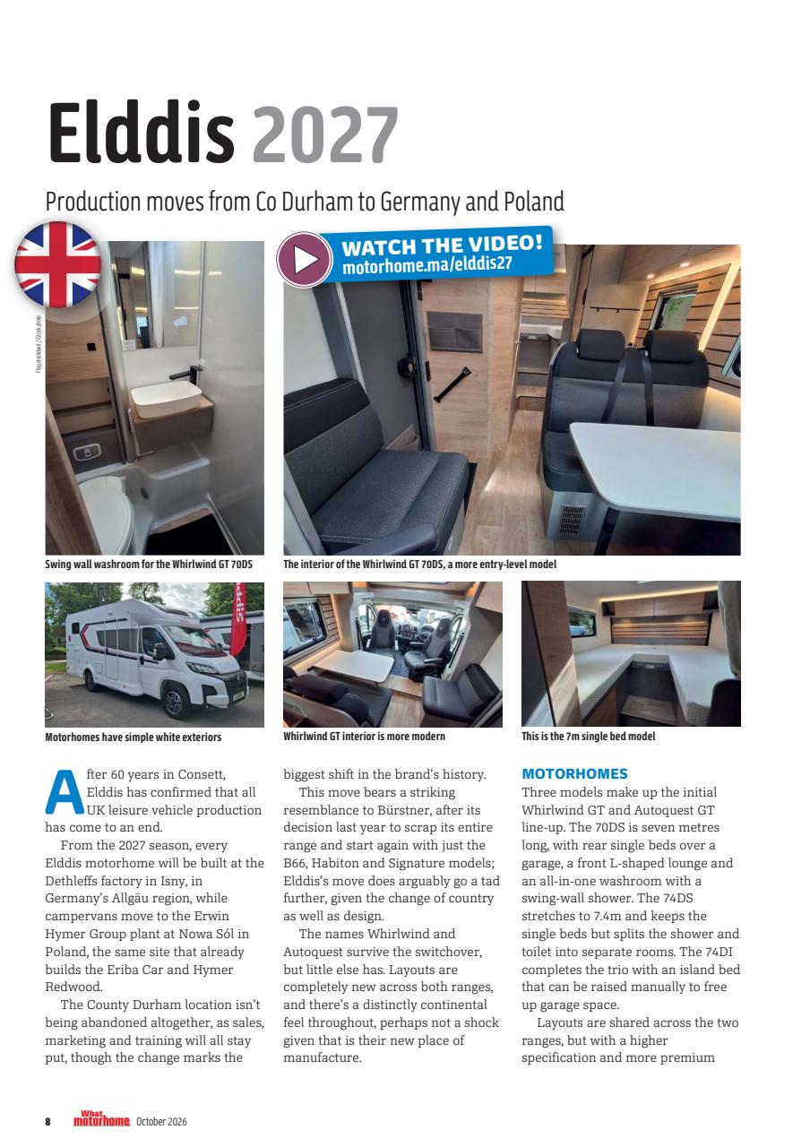 What Motorhome magazine Preview Pages