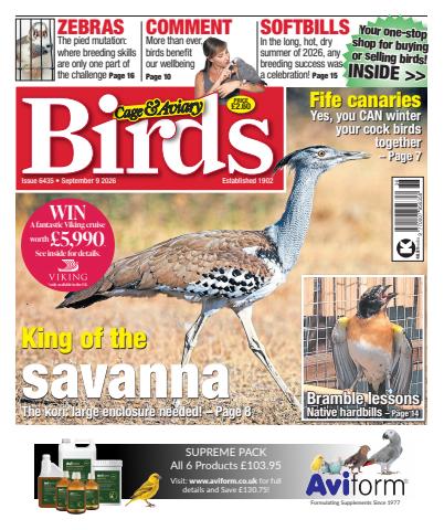 Cage & Aviary Birds issue 9th September 2026