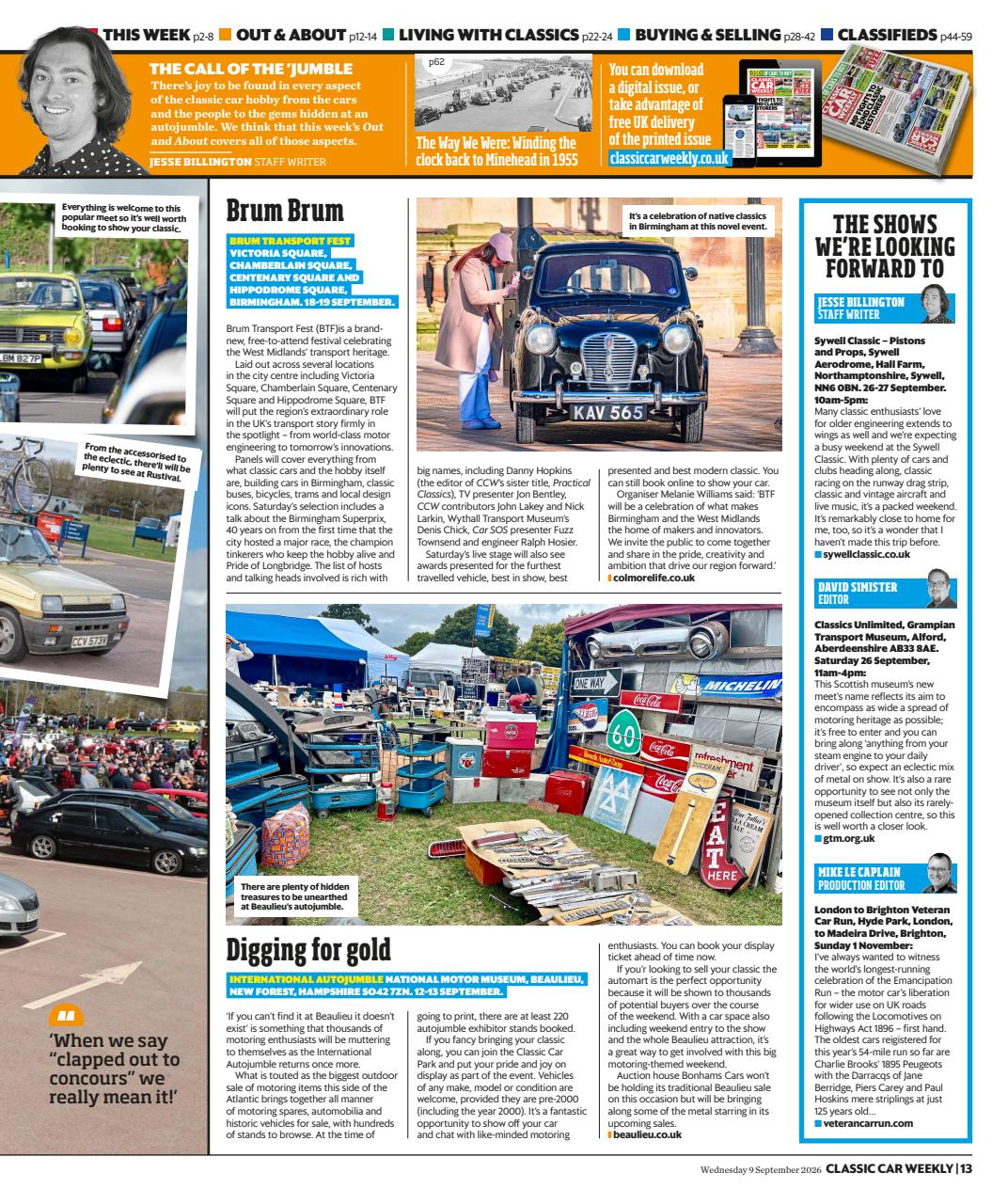 Classic Car Weekly Preview Pages